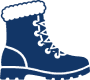 Icoon van winterlaars. Verwarmde zolen voor wijde schoenen.