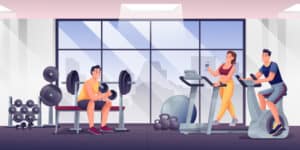 faire de l'exercice à la salle de gym