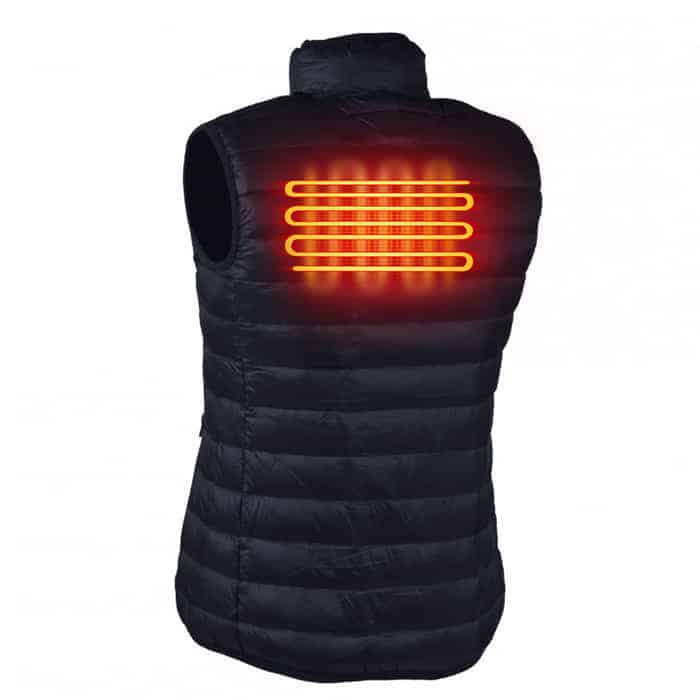 verwarmde bodywarmer met rugverwarming in het donkerblauw voor mannen