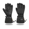 Verwarmde handschoenen HeatPerformance SUPREME met dual heating – zwart leer en softshell