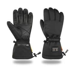 Verwarmde handschoenen HeatPerformance SUPREME met dual heating – zwart leer en softshell