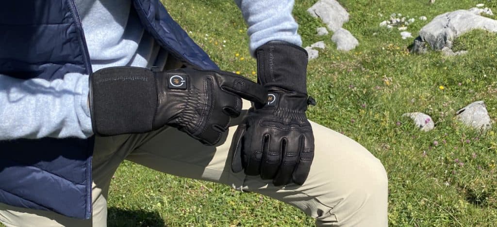 Uitleg over de werking van verwarmde handschoenen.